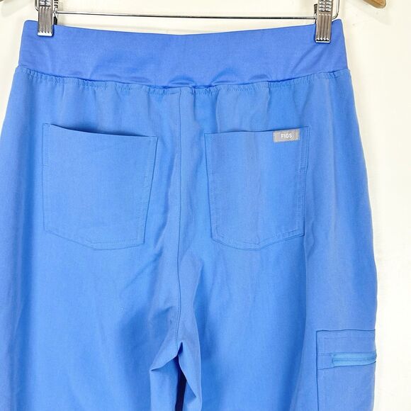 FIGS Zamora High Rise Jogger – Size M Ceil Blue Medical Scrub Pants, Stretch - Picture 5 of 8